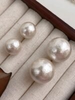 Cute giant pearl earrings