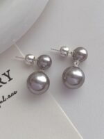 Elegant double pearl earrings