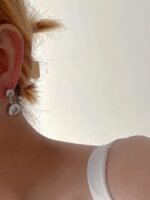 Elegant double pearl earrings