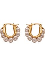 Pearl & metal earring loop