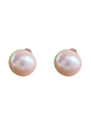 Pink shinning baby pearl earrings