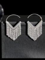 Metallic tassel earrings