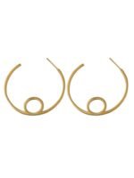 Metallic loop earrings