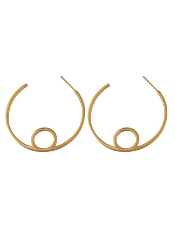 Metallic loop earrings