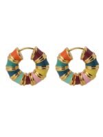 Enamel colorful earring loops