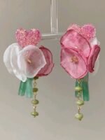 Colorful floral earrings