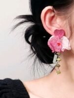 Colorful floral earrings